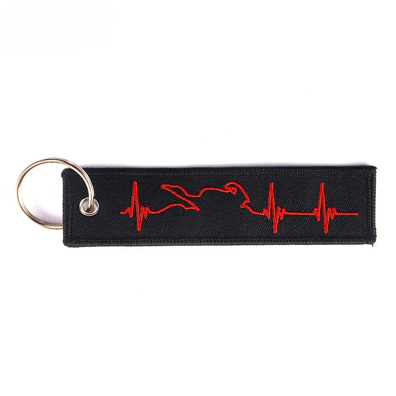 Red Heart - Motorcycle Keychain